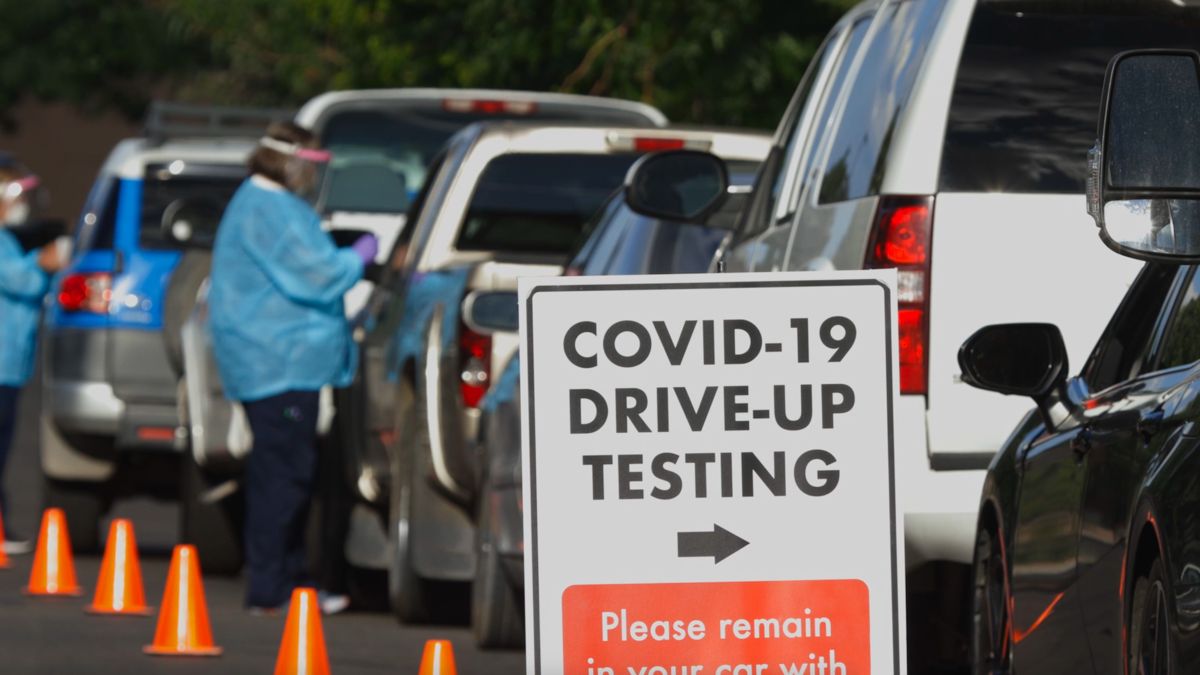 performing covid tests from the car